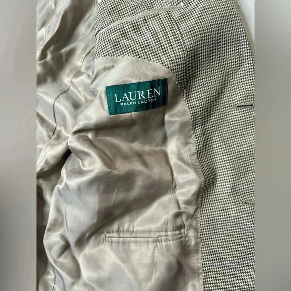 Lauren Ralph Lauren Blazer Jacket Men's 46R Gray Classic Checked - Picture 10 of 11